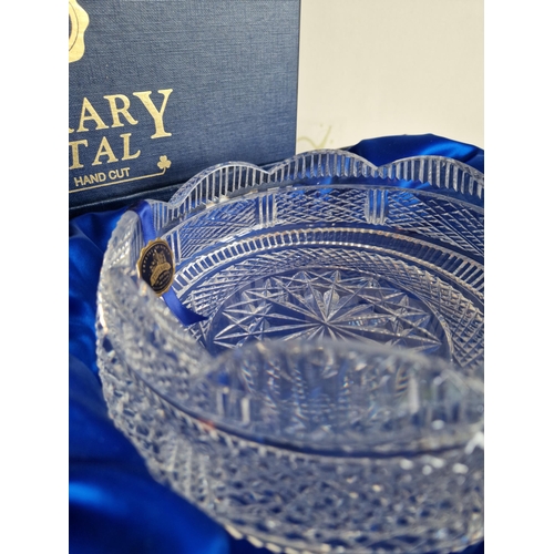 265 - Tipperary Crystal Fruit Bowl (H:15 x D:18cm in Original Box and a Pair of Tipperary Crystal Sundae D... 