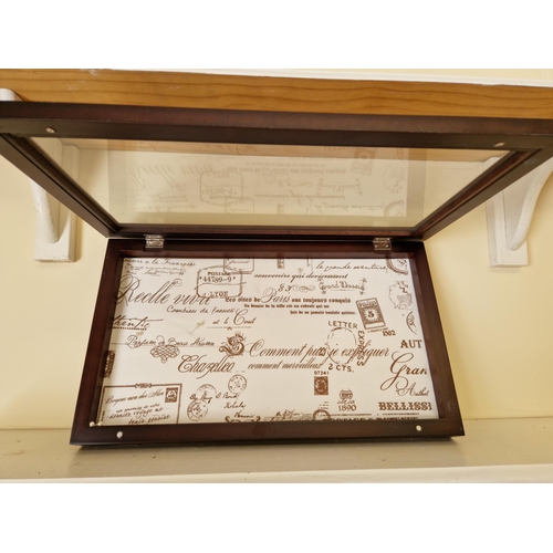 338 - Contemporary Encased Notice Board, H:28 x W:47cm