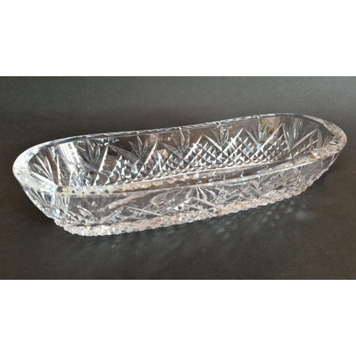 386 - Waterford Crystal Celery Dish, L:25 x W:9.5cm