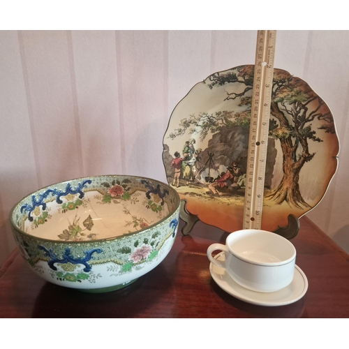 407 - Royal Doulton  Wall Plate (D:24cm) and Bowl (D:20.5cm) and 