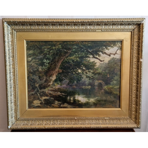 468 - Gilt Framed Oil on Canvas, H:43 x W:53cm