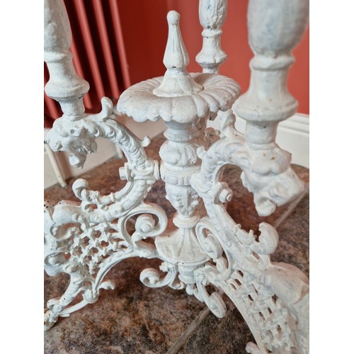 159 - Victorian Marble Top Plant Stand on Cast Iron Tripod Base, H:73 x D:40cm