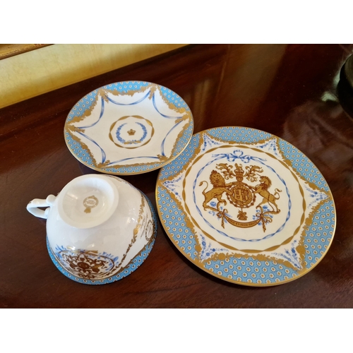 27 - Royal Collection Trust Fine Bone China Trio Cup and Saucer Set, Buckingham Palace 21st April 2016