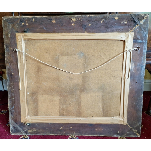 29 - Gilt Framed Oil on Board, River Scape with Church Steeple Signed Lower Left. Frame Measurement - H:8... 
