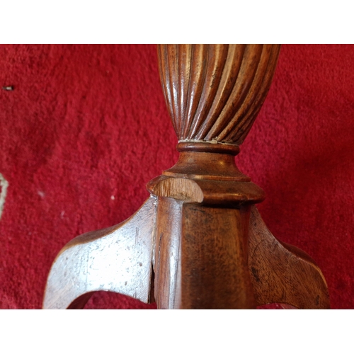 51 - Regency Style Mahogany Wine Table on Pod Leg, H:55 x D:43cm