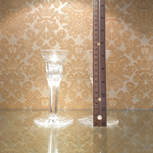 96 - Pair of Waterford Crystal Candlesticks, Height 15cm