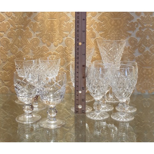 97 - Lot of Assorted Crystal Glasses, Tallest 14cm