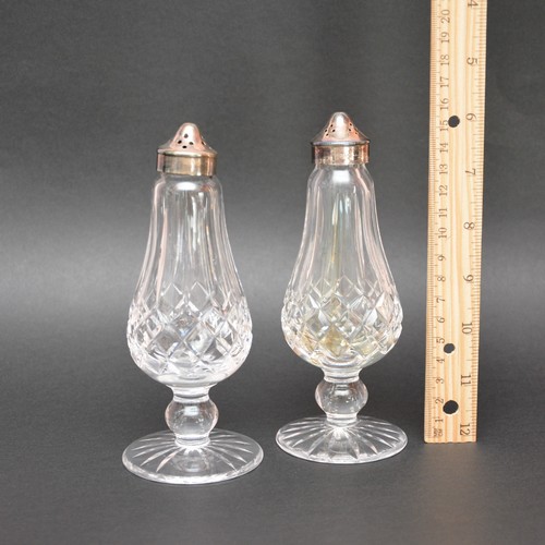 349 - Set of Waterford Crystal Salt and Pepper Shakers, Height 15cm