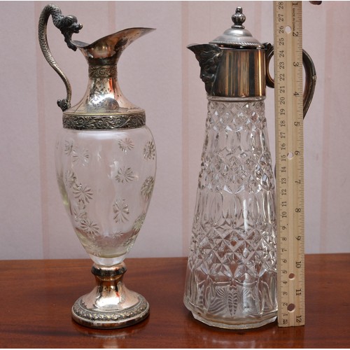 358 - Two Claret Jugs - Distillerie Buton Casa Fondata Claret Jug and other. Tallest 19cm in Height