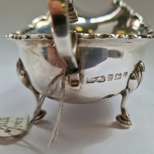 495 - Silver Sauce Boat, E S.B  (E.S. Barnsley & Co.) Birmingham, 1913. Total Weight 79g