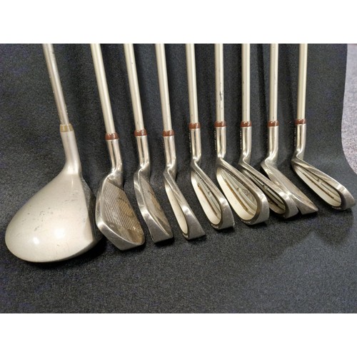 530 - Lot of 9x McGregor Ultralite Graphite Shaft Golf Clubs