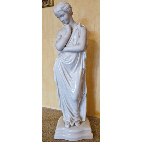 60 - Belleek Porcelain Statue, Height 37cm