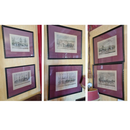 12 - Set of Six Framed Bianconi Prints -  H: 50cm x W: 59cm  including 