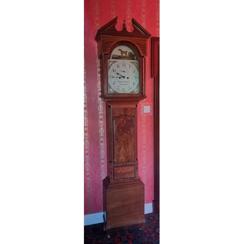 139 - Clonmel Georgian Mahogany Inlaid Long Case Clock by Simon Prosser of 19 Dublin St., Clonmel, Circa 1... 