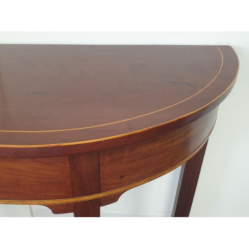 5 - Edwardian Mahogany Inlaid Hall Table, H:72 x W:122 x D:40cm