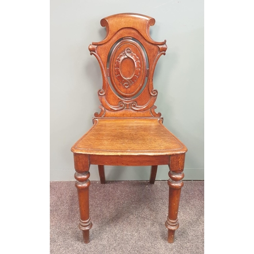 14 - Victorian Mahogany Hall Chair