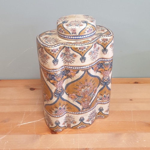 31 - Large Decorative Porcelain Caddy, Height 30cm