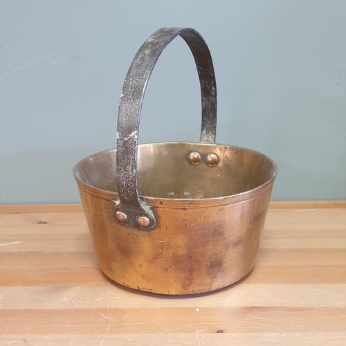 39 - Brass Jam Pan, H:26 x D:23cm