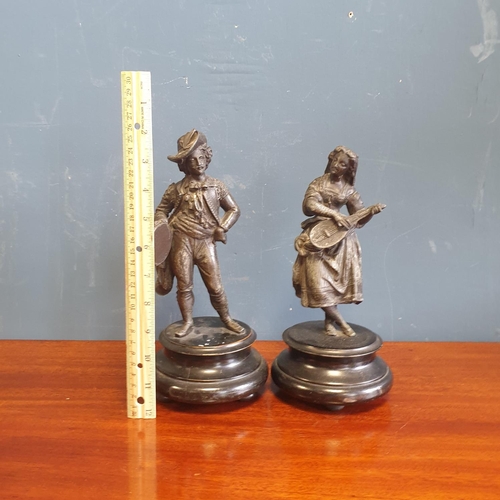 41 - Pair of Bronze Style Figures, Height 25cm