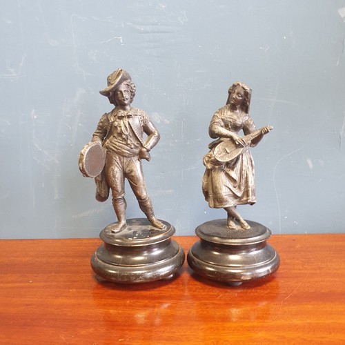 41 - Pair of Bronze Style Figures, Height 25cm