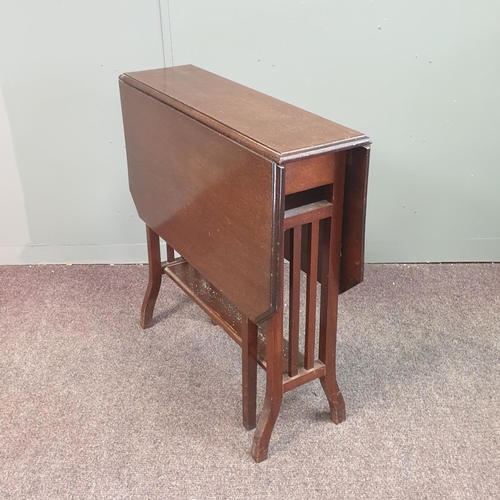 59 - Mahogany Drop Leaf Occasional Table, H:61 x W:78 x D:61cm Fully Extended