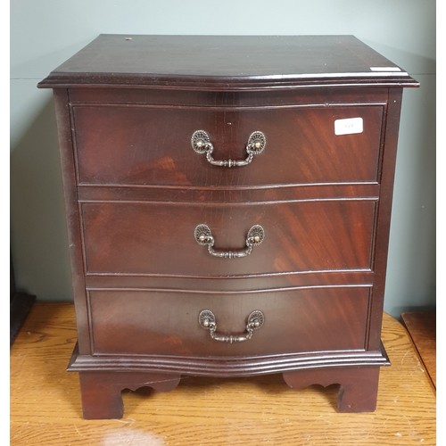 138 - Three Drawer Chest Mahogany Small Chest