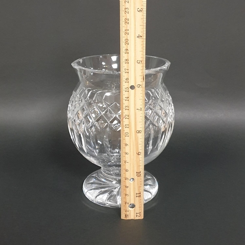 161 - Waterford Crystal Footed Bowl, height 17cm, diameter 15cm