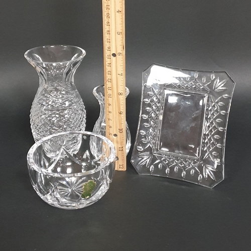 162 - 4pcs Waterford Crystal, tallest 14cm