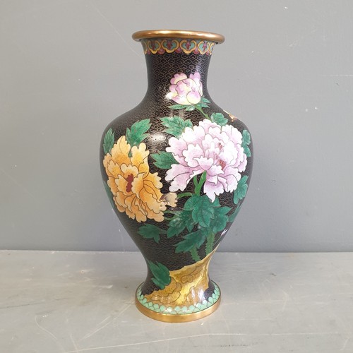 142 - Cloisonne Vase, height 31cm