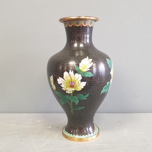 142 - Cloisonne Vase, height 31cm