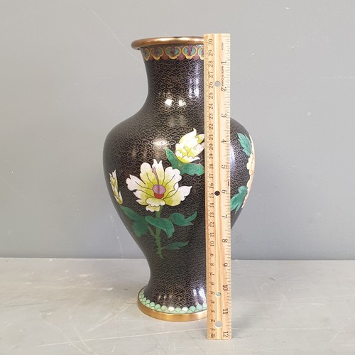 142 - Cloisonne Vase, height 31cm