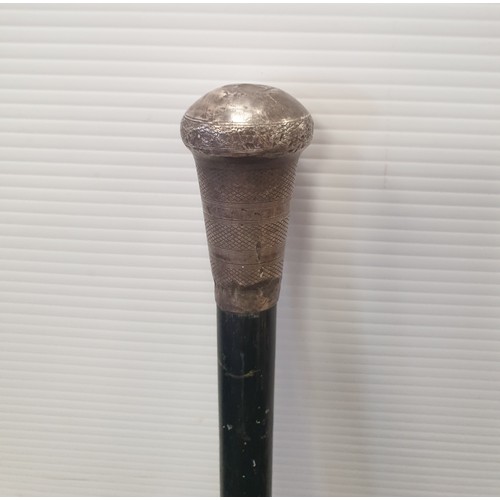 55 - Silver Top Walking Cane