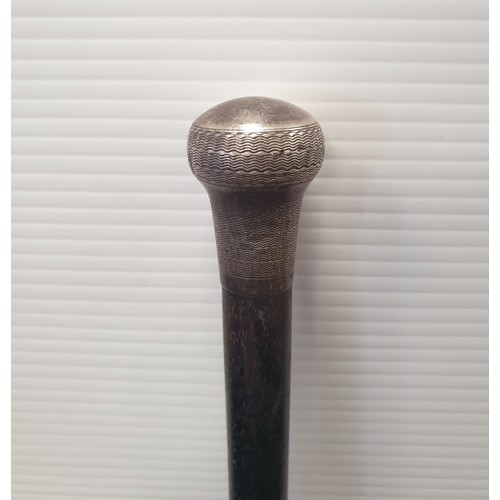 56 - Silver Top Walking Cane