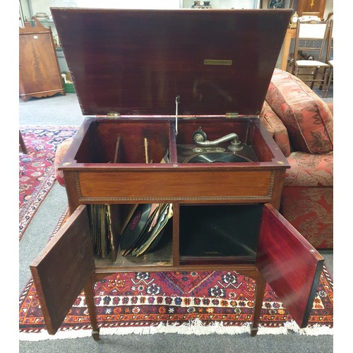 134 - Mahogany Gramophone in Case Fullotone