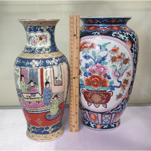 127 - Lot of 2x Oriental Vases, Height 30cm