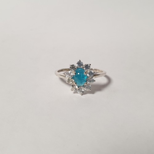 259 - Silver Cluster Ring, Size: R