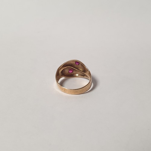 266 - Antique Gold Snake Ring, Size: M