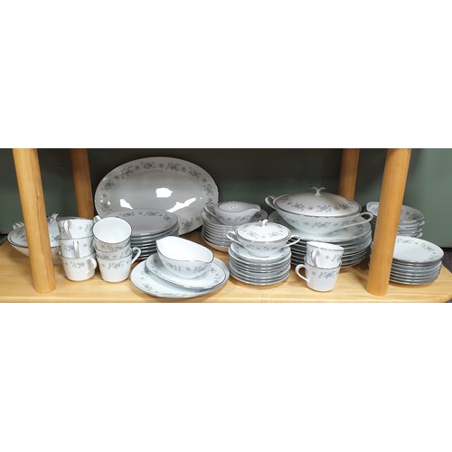 346 - Large Collection of Noritake Wellesley Dinner and Tea Ware