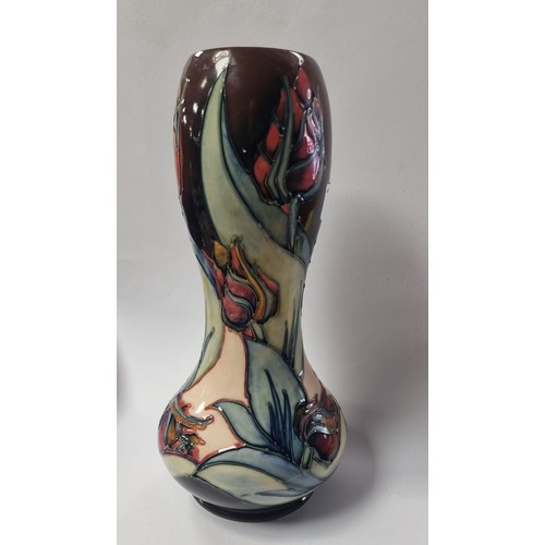 114 - Moorcroft Vase with Floral Design, Height 28cm WM to base