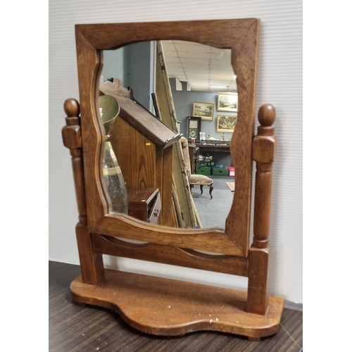 861 - Small Oak Dressing Table Mirror