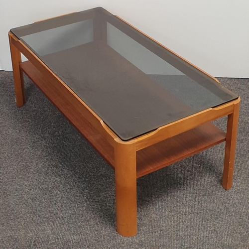 5 - Glass Top Coffee Table, H:35 x W:88 x D:44cm