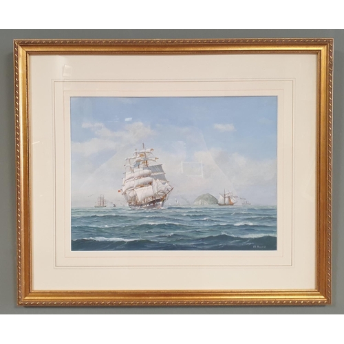 20 - Framed Watercolour signed B. Booth. H:49 x W:58cm