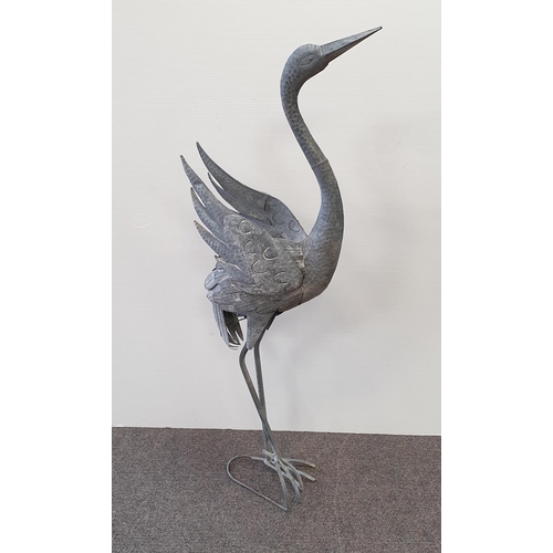 59 - Metal Crane Ornament, Height 110cm