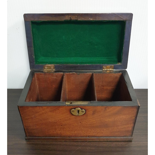 79 - Mahogany Tea Caddy with Key