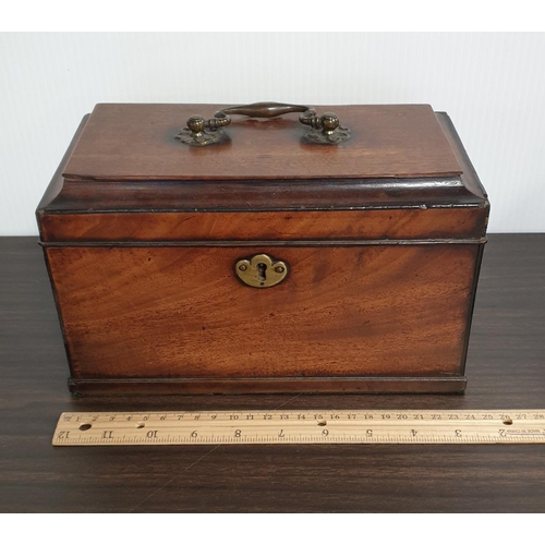 79 - Mahogany Tea Caddy with Key