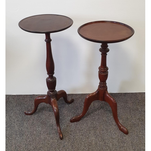 4 - Two Mahogany Wine Tables, Heights 54cm and 58cm