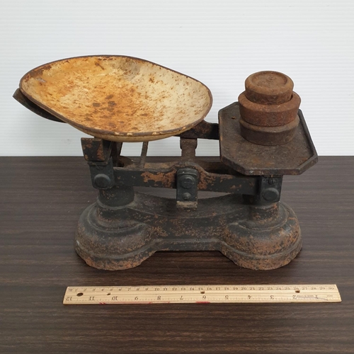 118 - Iron Scales with Weights, Length 30cm