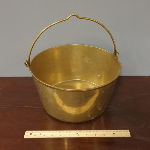 120 - Brass Jam Pan, Diameter 31cm