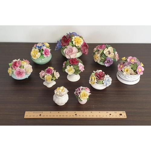 135 - Collection of Porcelain Flower Posies to include Adderley, Aynsley, Denton.