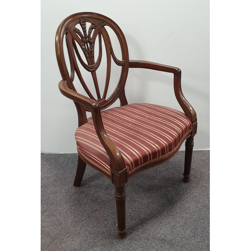 150 - Wheatsheaf Back Mahogany Armchair